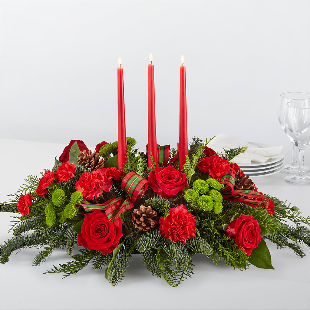 By the Candlelight Centerpiece – Gcg Flowers, Cary NC