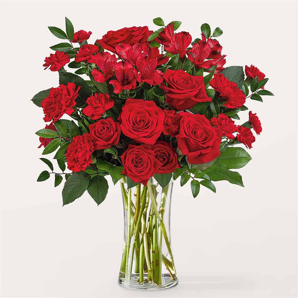 Brilliant Ruby Bouquet – Gcg Flowers, Cary NC