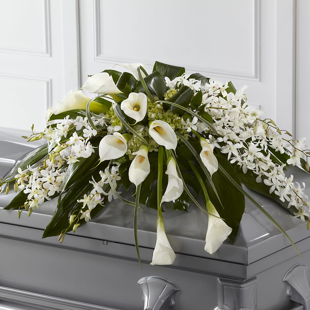 Angel Wings Casket Spray – Gcg Flowers, Cary NC