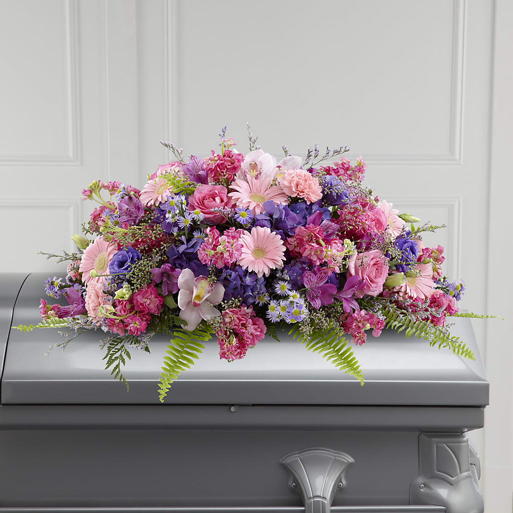 Glorious Garden Casket Spray – Gcg Flowers, Cary NC