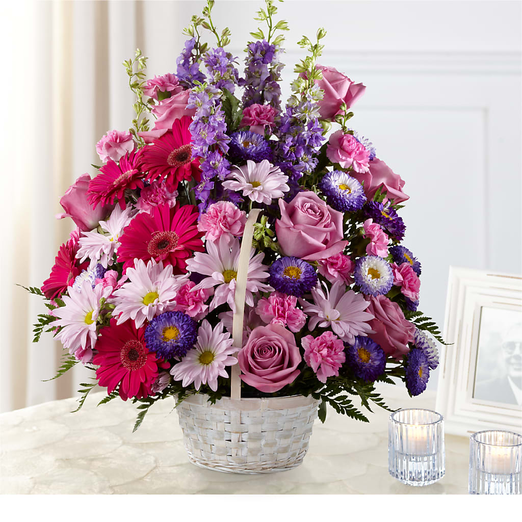Pastel Peace Basket – Gcg Flowers, Cary NC