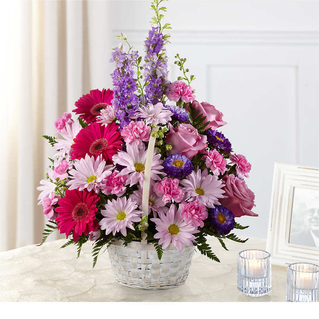Pastel Peace Basket – Gcg Flowers, Cary NC