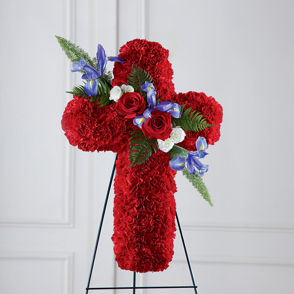 Faithful Hero Floral Cross – Gcg Flowers, Cary NC