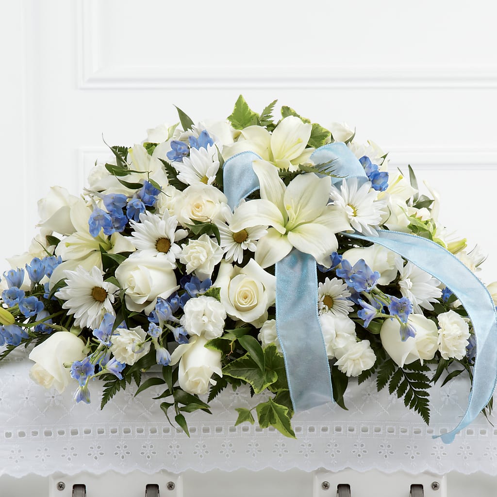 Tender Treasure Casket Spray – Gcg Flowers, Cary NC