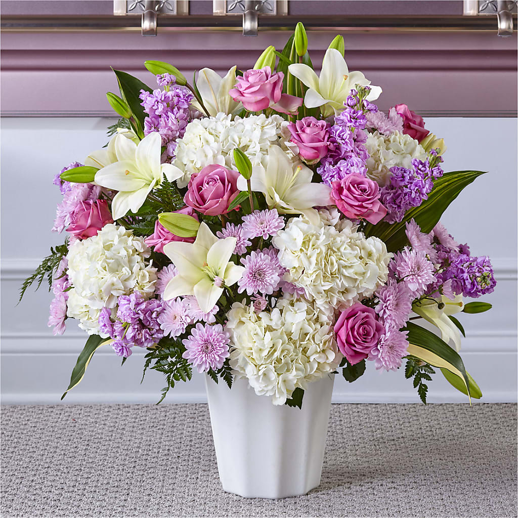 Heaven Sent Floor Basket – Gcg Flowers, Cary NC