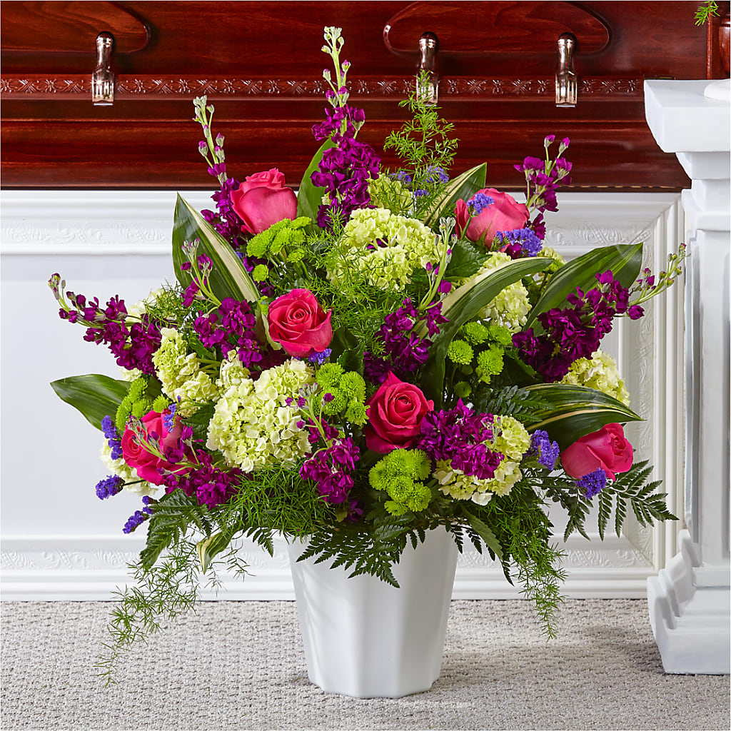 Beautiful Horizons Floor Basket – Gcg Flowers, Cary NC