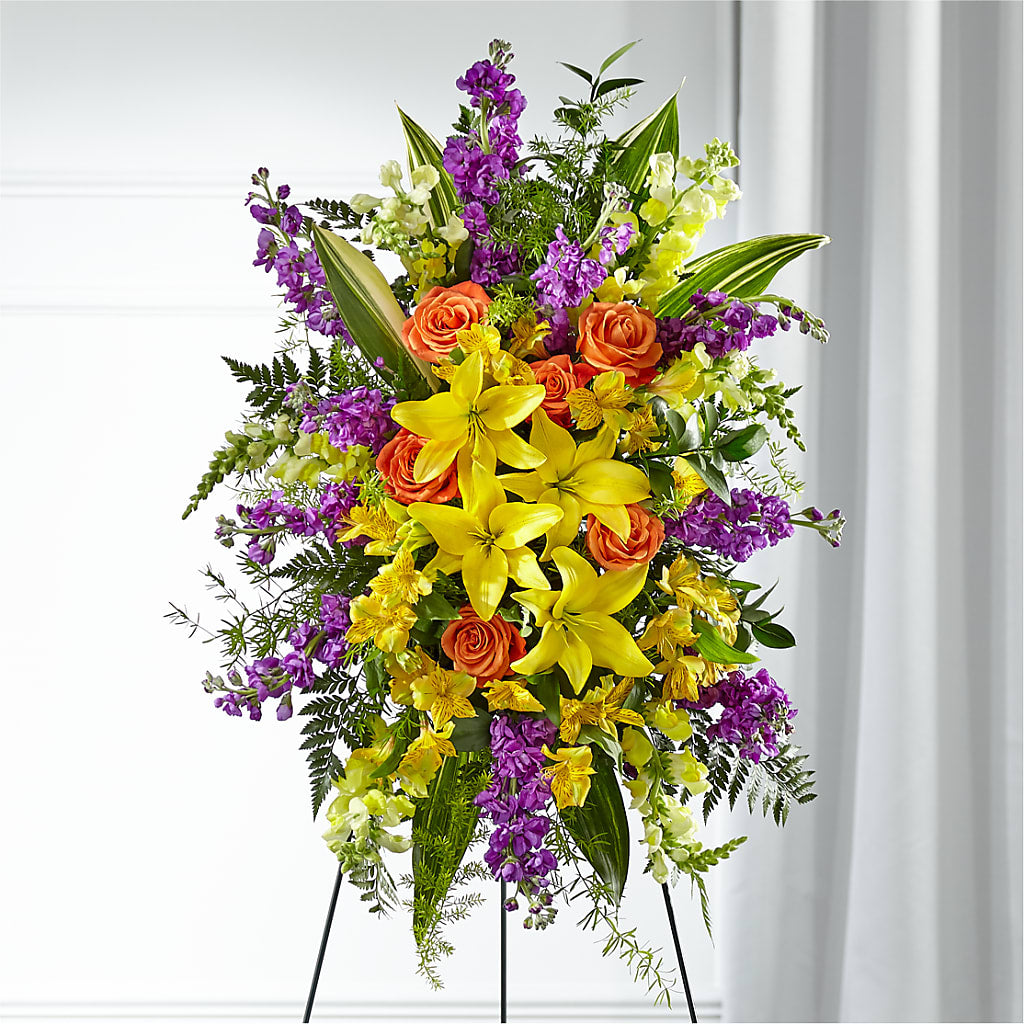 Thoughtful Prayers Standing Spray – Gcg Flowers, Cary NC
