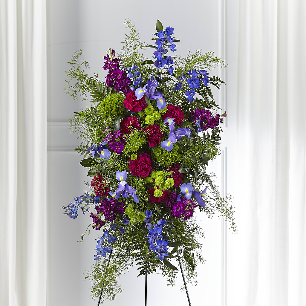 Heavenly Skies Standing Spray – Gcg Flowers, Cary NC