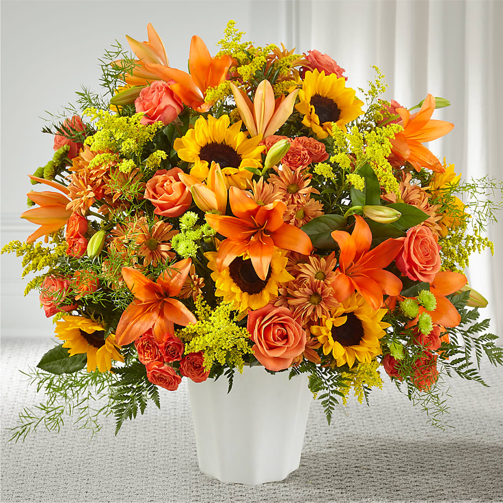 Harvest Thoughts Floor Basket – Gcg Flowers, Cary NC