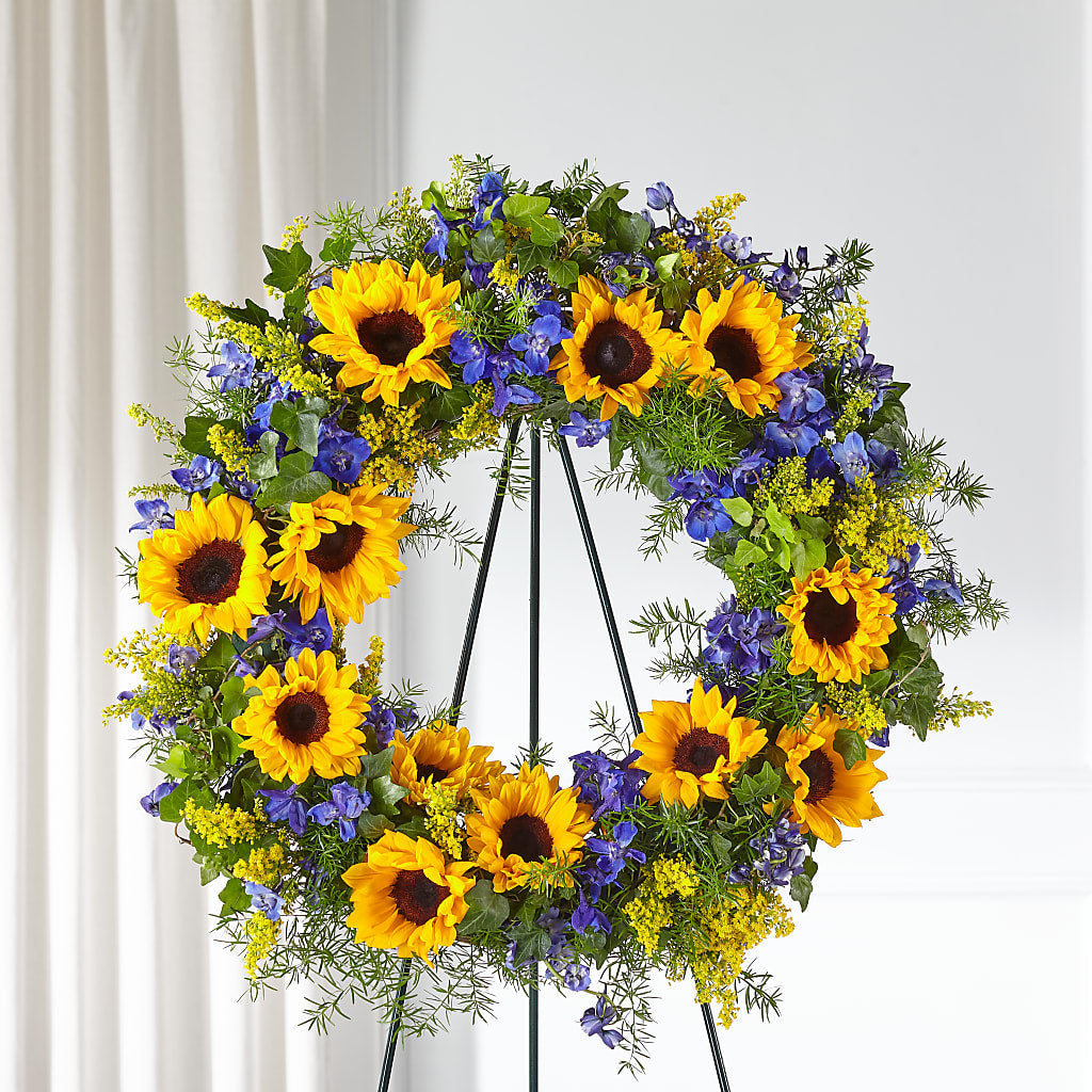 Bright Rays Wreath – Gcg Flowers, Cary NC