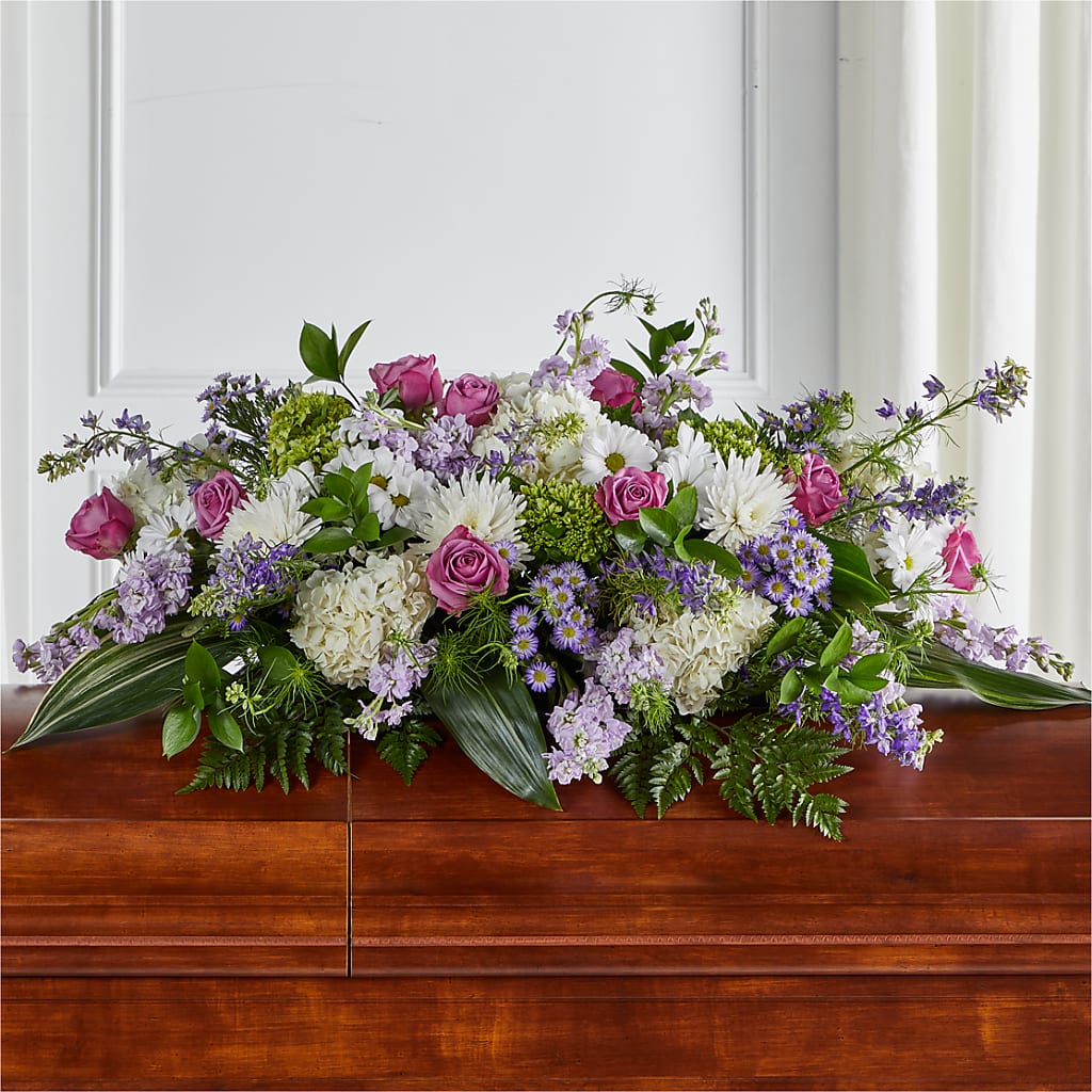 Meadows of Serenity Casket Spray – Gcg Flowers, Cary NC