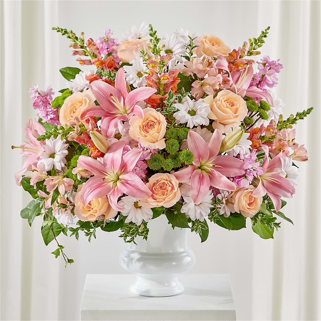 Heartfelt Gesture Urn Arrangement – Gcg Flowers, Cary NC
