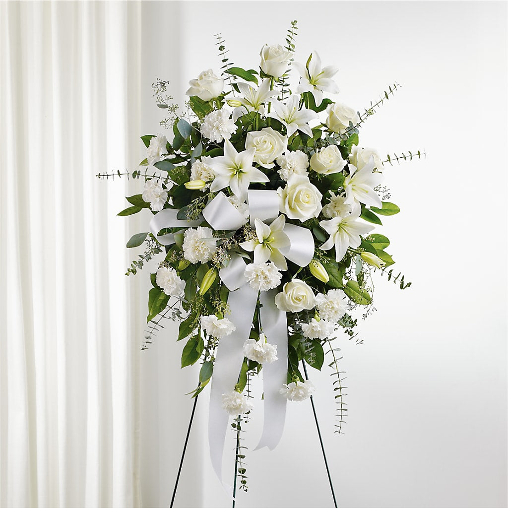 With Care Standing Spray – Gcg Flowers, Cary NC