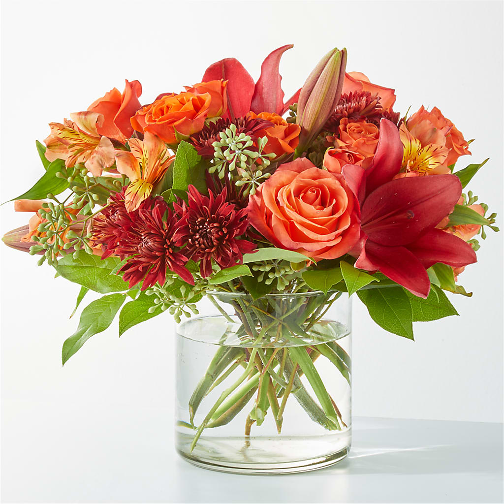 Crimson Leaves Bouquet – Gcg Flowers, Cary NC