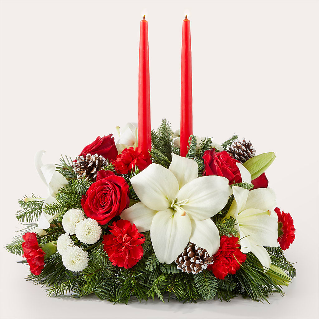 Seasonal Festivities Centerpiece – Gcg Flowers, Cary NC