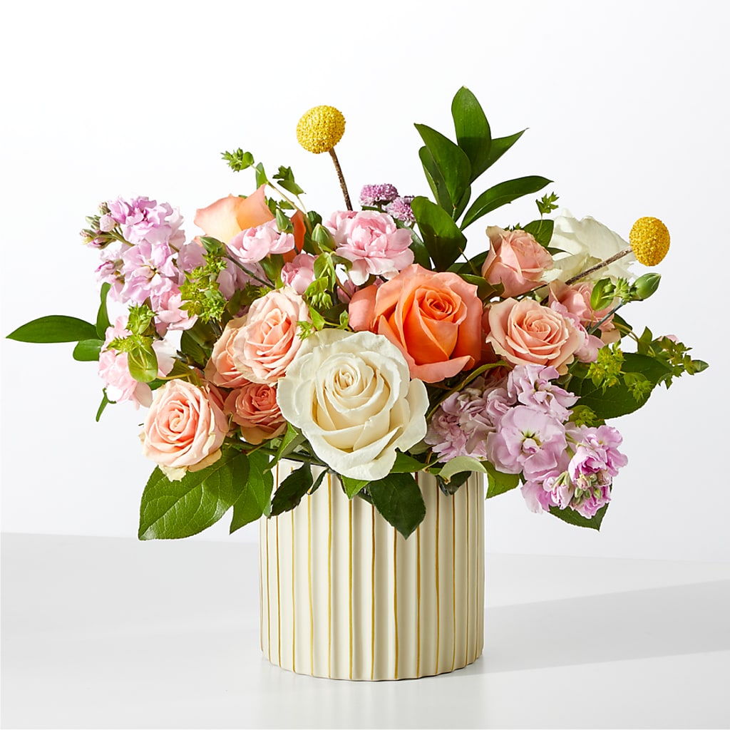 French Market Bouquet with Ivory Vase – Gcg Flowers, Cary NC