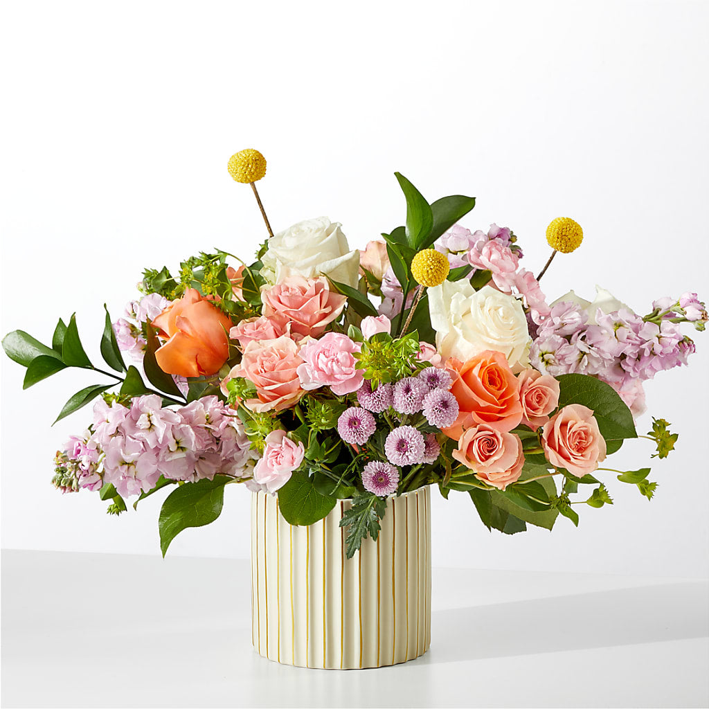 French Market Bouquet with Ivory Vase – Gcg Flowers, Cary NC