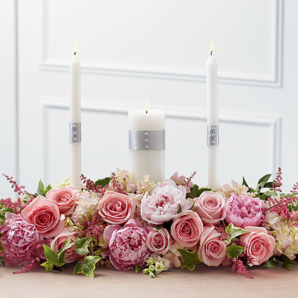 Worldwide Romance Unity Candle Arrangement – Gcg Flowers, Cary NC