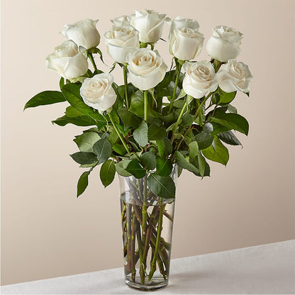 Long Stem White Rose Bouquet –  Gcg Flowers, Cary NC
