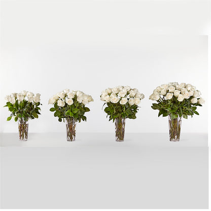 Long Stem White Rose Bouquet –  Gcg Flowers, Cary NC