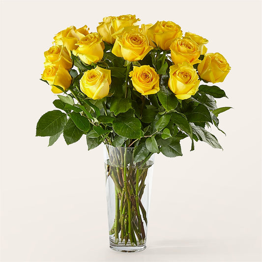 Long Stem Yellow Rose Bouquet –  Gcg Flowers, Cary NC