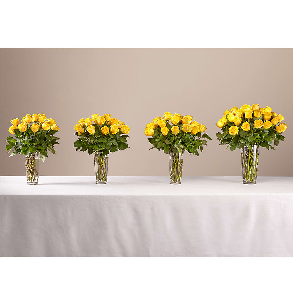 Long Stem Yellow Rose Bouquet –  Gcg Flowers, Cary NC
