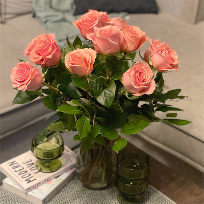 Long Stem Pink Rose Bouquet –  Gcg Flowers, Cary NC