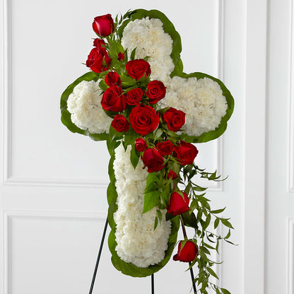 Floral Cross Easel –  Gcg Flowers, Cary NC