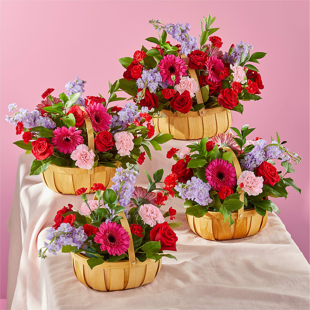 Pink Picnic Basket –  Gcg Flowers, Cary NC