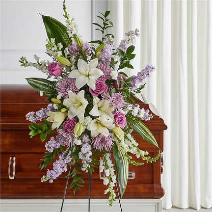 Grateful Hearts Standing Spray –  Gcg Flowers, Cary NC