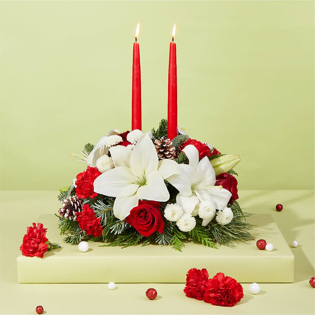 Seasonal Festivities Centerpiece –  Gcg Flowers, Cary NC