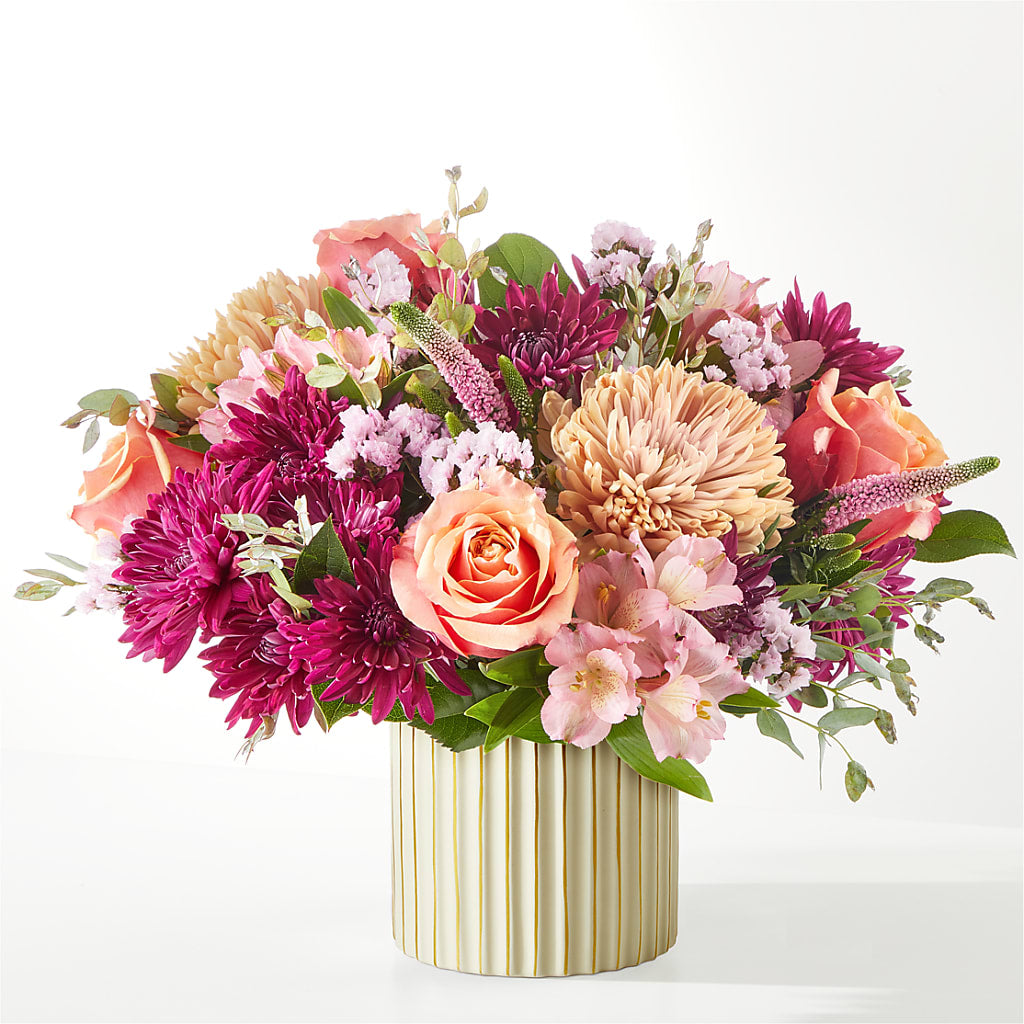 Berry Cobbler Bouquet with Ivory Vase –  Gcg Flowers, Cary NC