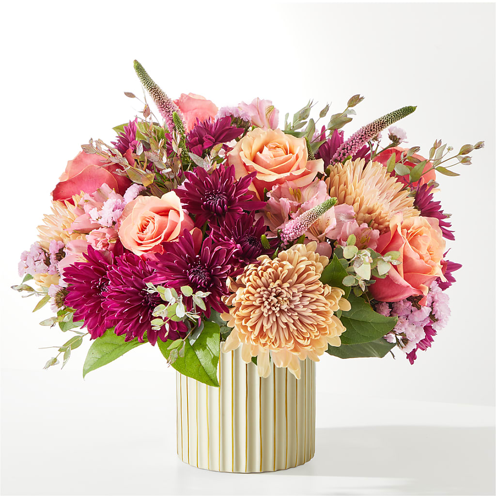 Berry Cobbler Bouquet with Ivory Vase –  Gcg Flowers, Cary NC