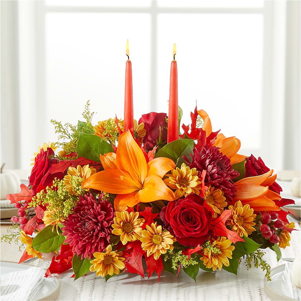 Autumn's Embrace Centerpiece –  Gcg Flowers, Cary NC