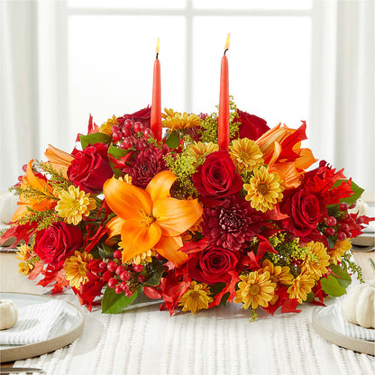 Autumn's Embrace Centerpiece –  Gcg Flowers, Cary NC