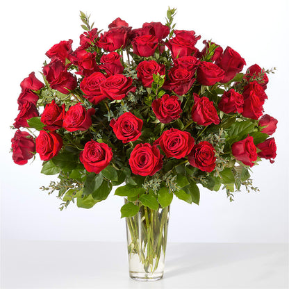 Forever Yours Fifty Stem Red Rose Bouquet –  Gcg Flowers, Cary NC